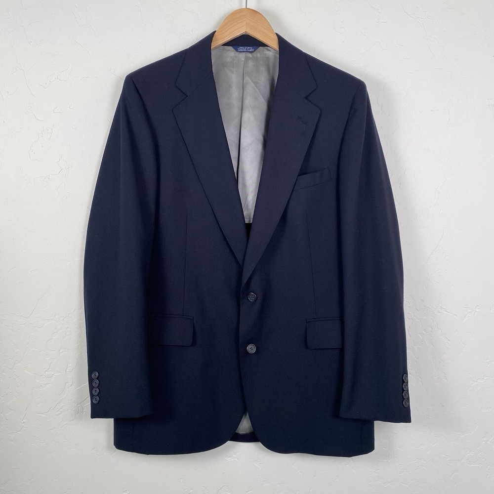 Cricketeer Blazer Men's Size‎ 42R Blue Vintage USA 2 Button Sport Coat
